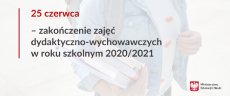 List Ministra Edukacji i Nauki na zakończenie zajęć dydaktyczno-wychowawczych w ...