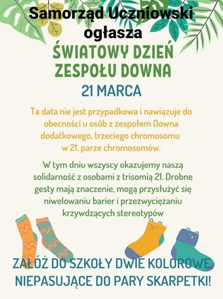 21 Marca Światowy Dzień Zespołu Downa