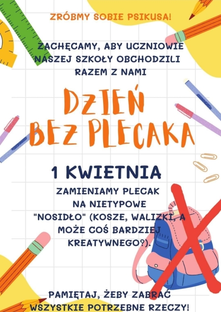 DZIEŃ BEZ PLECAKA