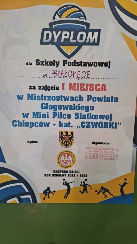 Mistrzowie Powiatu w Piłce Siatkowej Chłopców 